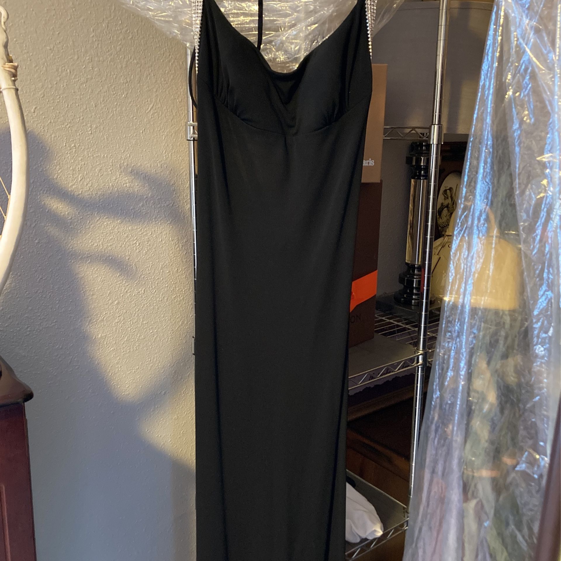 Black Dress With Rhinestones