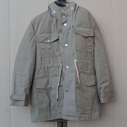 Vintage Woolrich Goose Down Arctic Parka Mens Large 44 Hooded Tan 21156