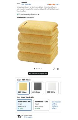 Hand Towels 4–Pack