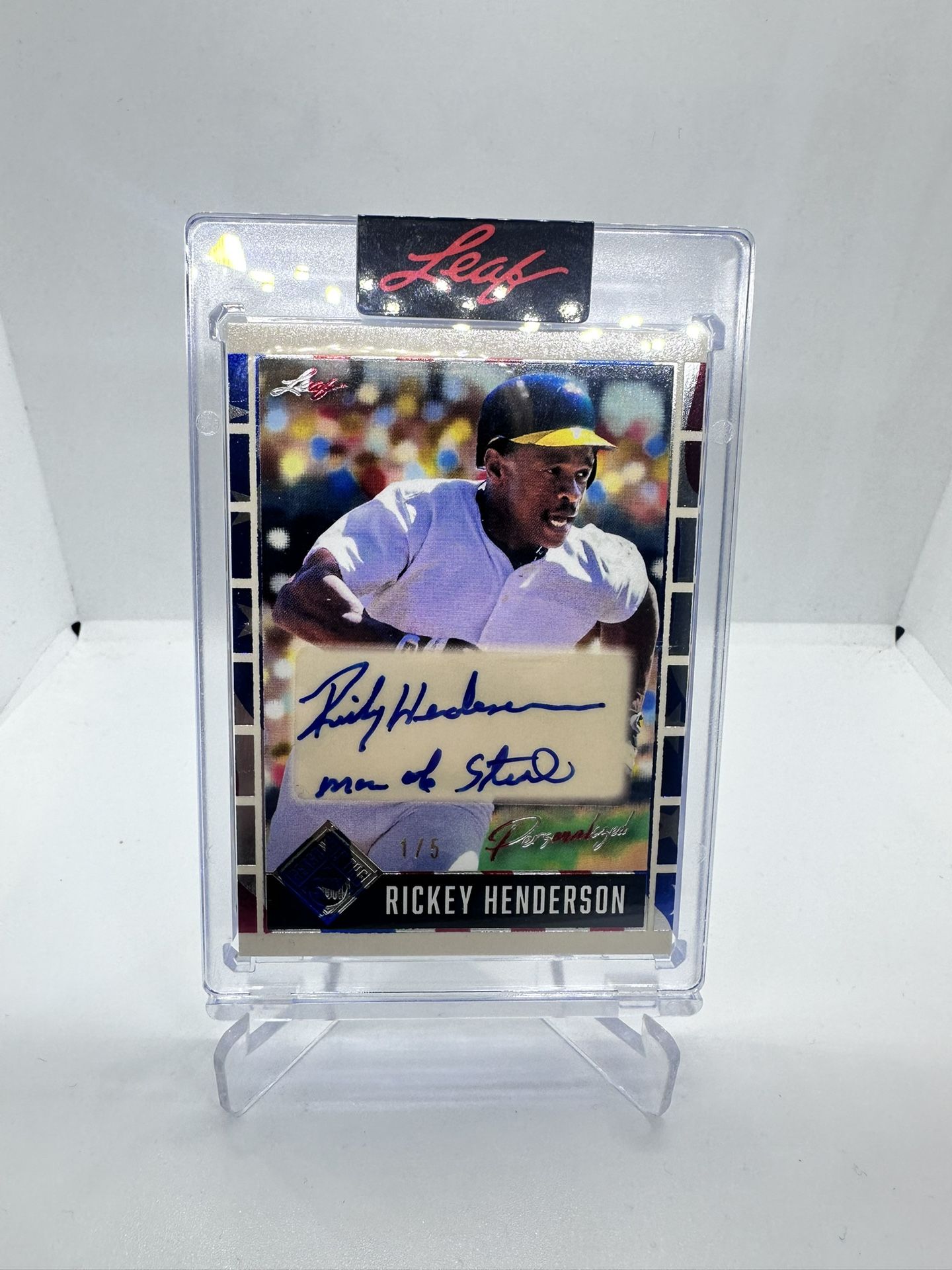 2025 Leaf Rickey Henderson Man Of Steal Auto Inscription #1/5