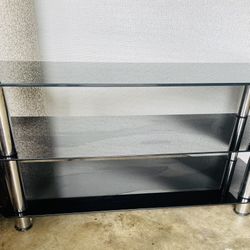 Black Glass Tv Stand 