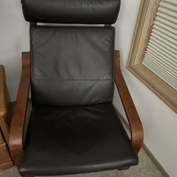 Wood and Leather Chair