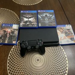 Ps4 Slim 1tb With One And 4 Games 