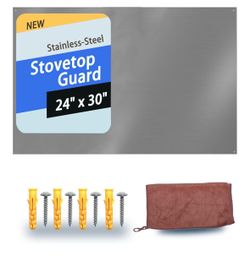 Stainless steal backsplash for stove