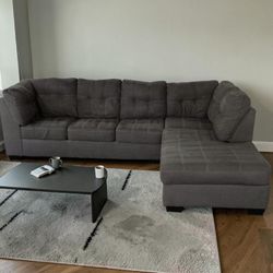 Dark Grey Sectional Couch With Chaise 