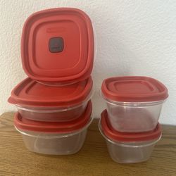 Rubbermaid Storage Containers - Set Of 5