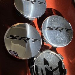 63MM SRT Rim Center Caps Used Condition SHIPPING AVAILABLE 