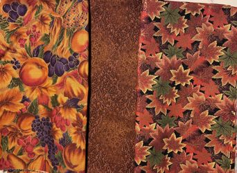 Autumn Themed Fabrics with Gold Shimmers