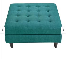 Turquoise Large Ottoman brand new