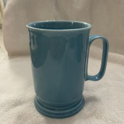 Stunning fourAqua Blue Color Sturdy 5 Inch Tall Mugs Strong Grill Handle