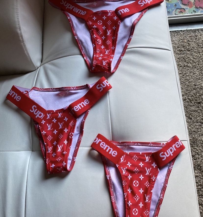 Louis Vuitton Supreme Bikini Bottoms Sizes Small And Medium Left