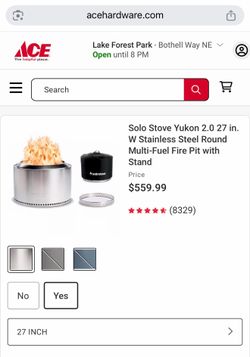 Solo stove Yukon 27 inch like new
