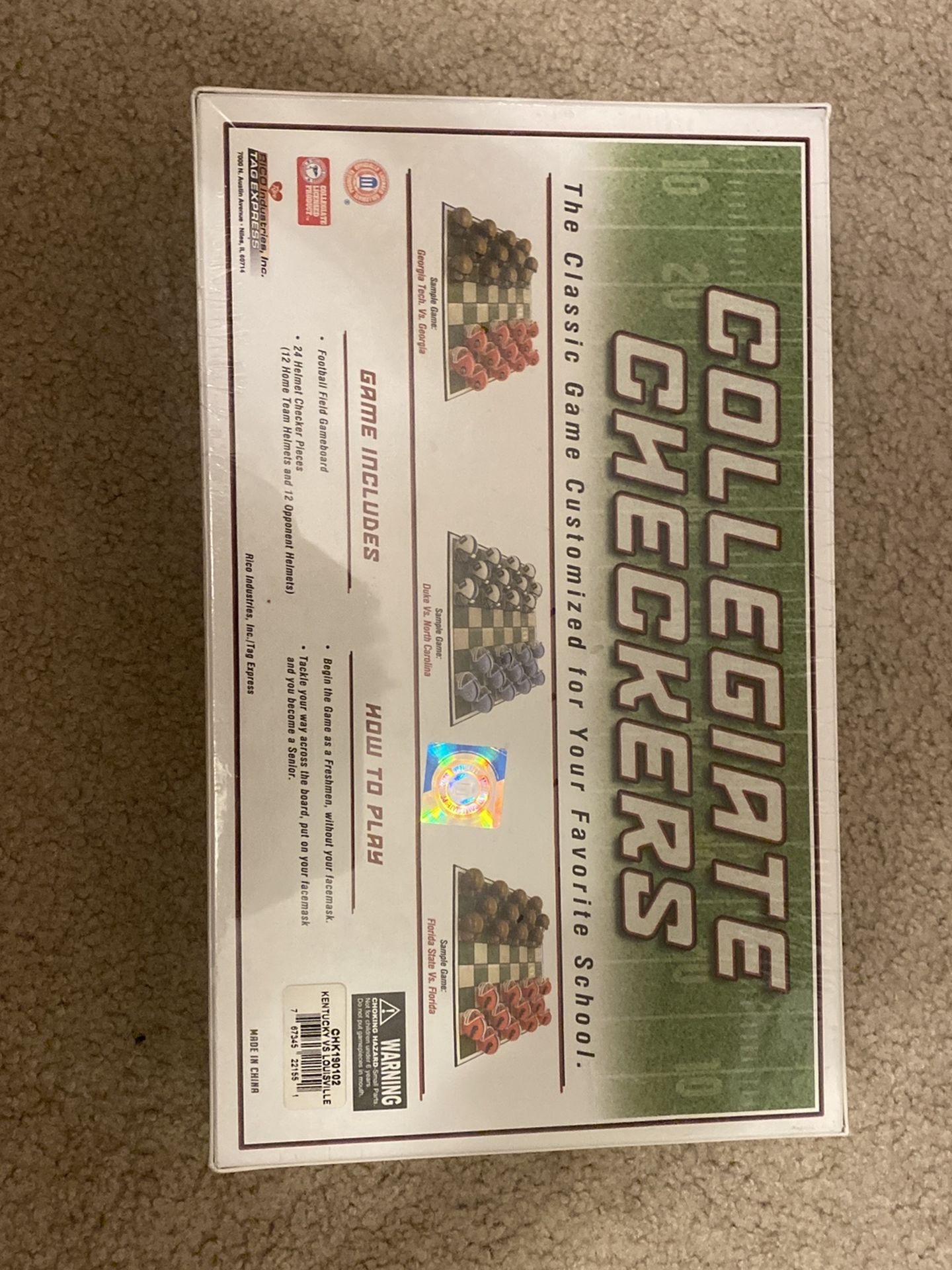 College Football Checker Board game