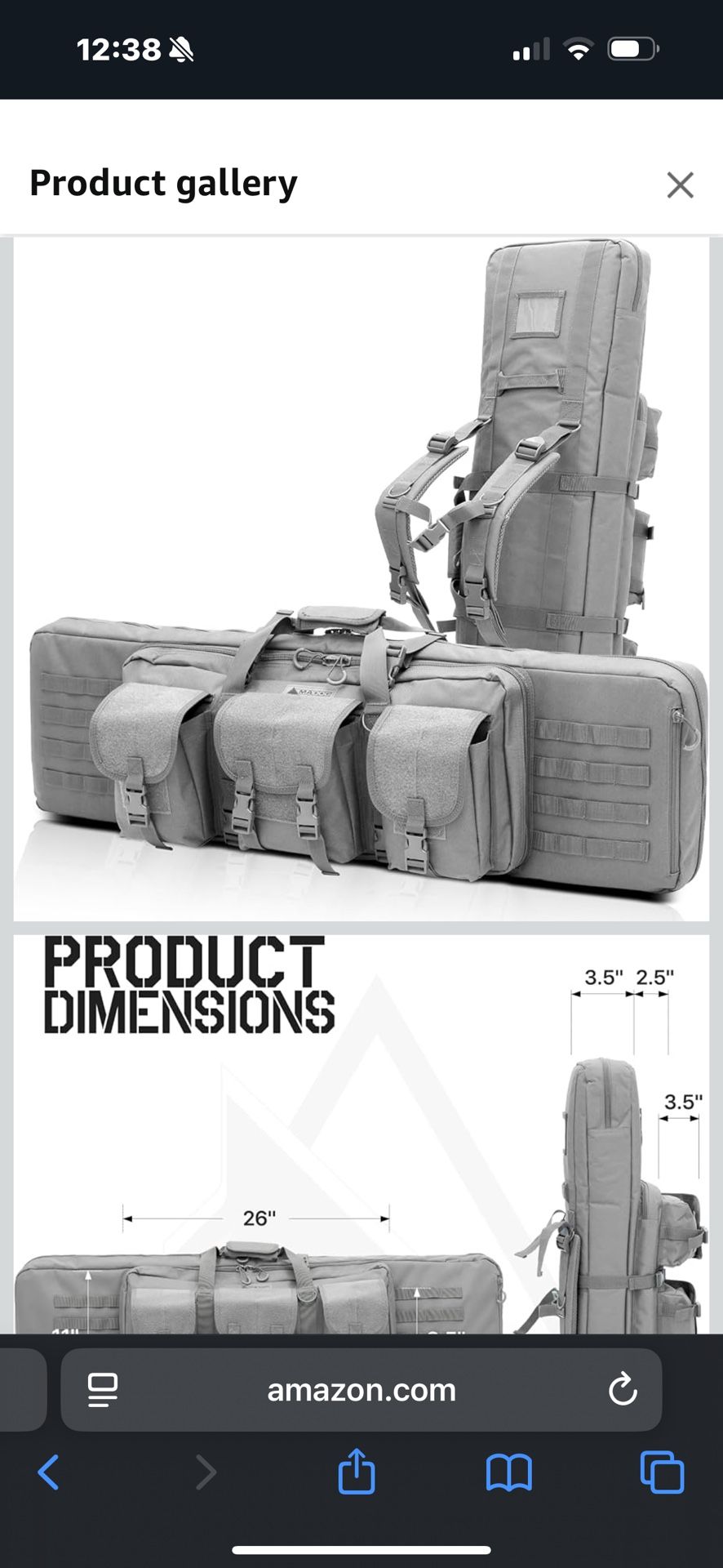 MADOG 47 inch Double Rifle Bag Soft Pistol Cases Long Portable Tactical Shotgun Backpack for Shootin