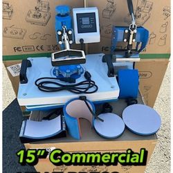 Brand new  5 in 1 heat press machine combo 15x 12 for $145