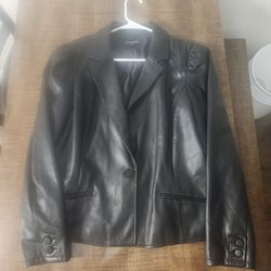 Womens Size XL BLACK Leather Jacket