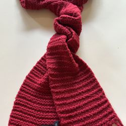 BCBG Extra Long Cozy Red Knit Scarf 🧣