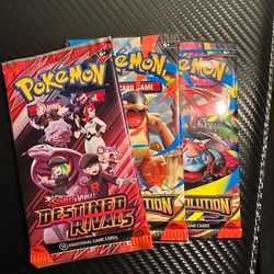 Pokemon Assorted Booster Packs factory sealed x 6