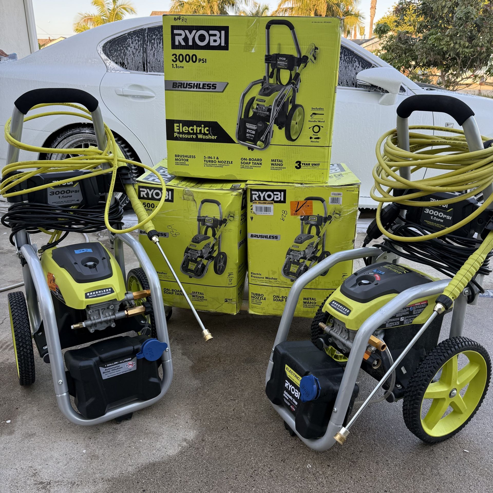 RYOBI 3000 PSI 1.1 GPM Cold Water Electric Pressure Washer ( Price For Each).