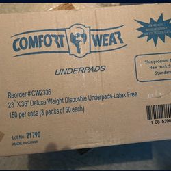 under-pads $20 per box each box 150 pcs 