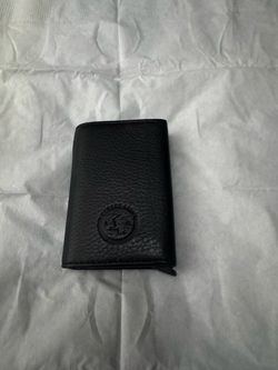 Black Leather Slim Card Wallet RFID