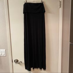 Calvin Klein Solid Black Skirt Strapless Dress M