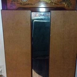 Antique Trifold Mirror