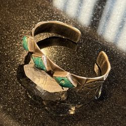 Vintage Silver/Turquoise FTC (Falcon Trading Company) Cuff