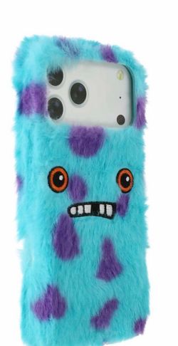 Fuggler Gaptooth McGoo Furry Faux Fur Phone Case iPhone 17 Pro Max Blue/Purple