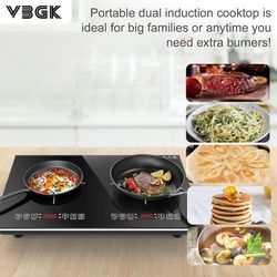 🔥 VBGK Double Induction Burner – 2 Burner Portable Cooktop 4000W 🔥
