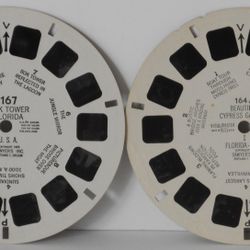 1950s Bok Tower & Cypress Gardens, Florida Viewmaster Stereoscopic Reels, Individually Priced