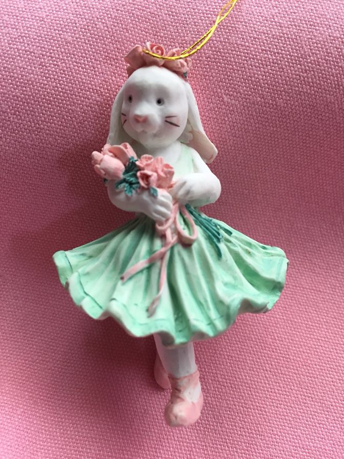 Ballerina Easter bunny ornament