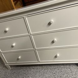 Solid Wood White Dresser Or Double Dresser 
