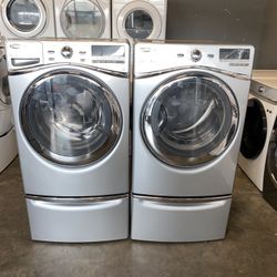 WHIRLPOOL XL CAPACITY WASHER DRYER ELECTRIC SET 