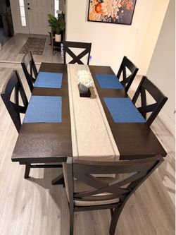 Dining table set with matching chairs