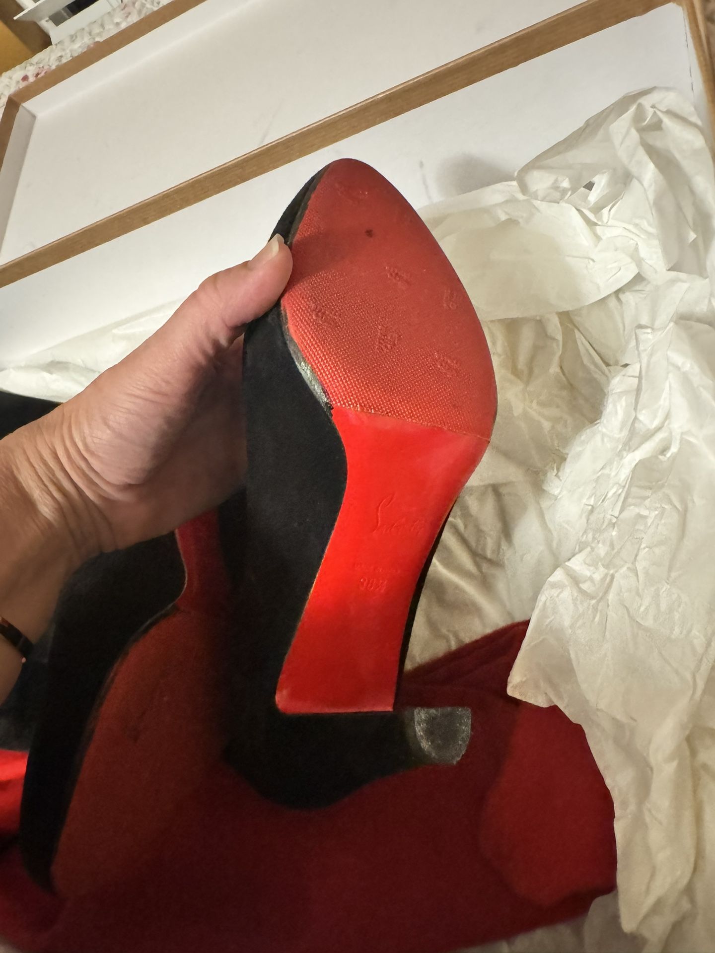 Louboutin suede boots 