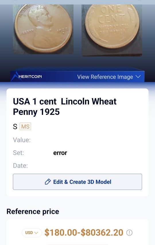 1925 S Wheat Penny 100 Years Old Great Coin For Coin Collector