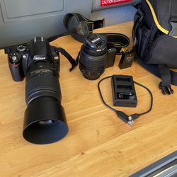 Nikon D60 With 18-55mm And 55-300mm