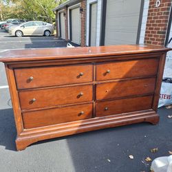 Brown long dresser