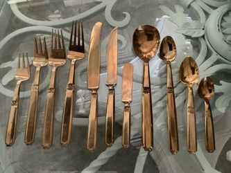 VU KING DESIGN - SOLID Nickel- Bronze Thailand Dinner Set 144 pcs for 12 persons