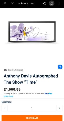 Anthony Davis Autographed The Show “Time”