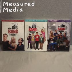3 DVD SEALED NEW NWT The Big Bang Theory Season 1 / 2 / 3 Bundle Lot Kaley Cuoco