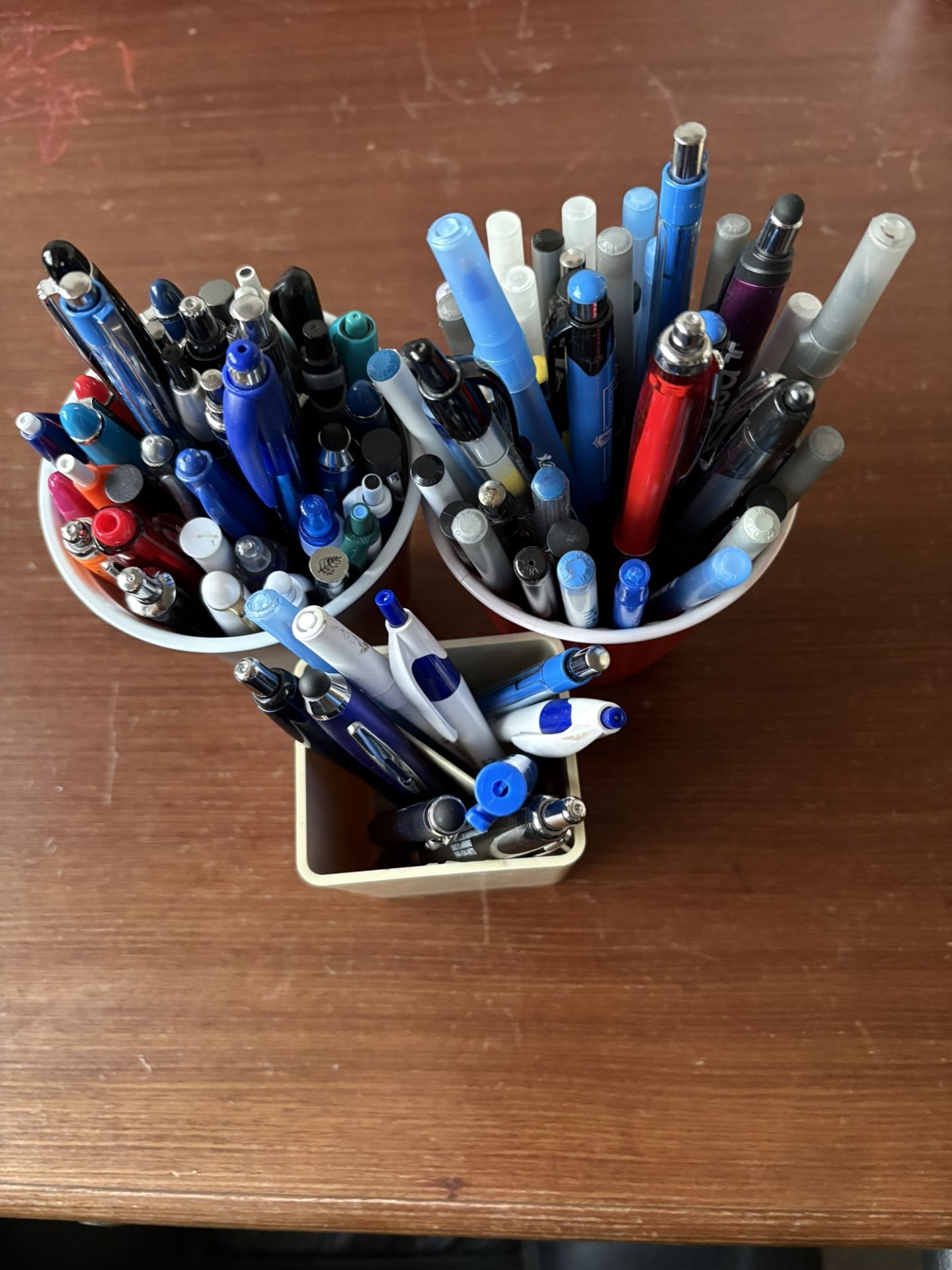 100 Ballpoint, Pens, And 15 Pencils