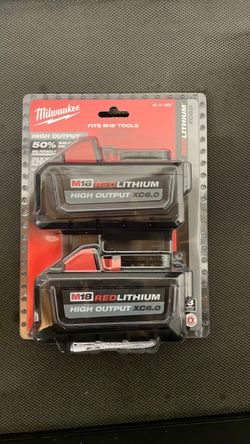 Milwaukee M18 18-Volt Lithium-Ion High Output 6.0Ah Battery Pack (2-Pack)