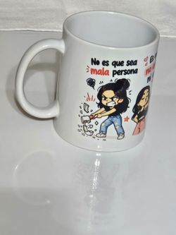 Taza No es que sea mala persona  Cerámica Blanca 11 oz