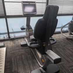 Technogym Commercial Exite 700 Recumbent Recline Bike w/TV - Like New - Life Fitness, Precor, Stairmaster, Cybex, Nautilus, Flex, Strive