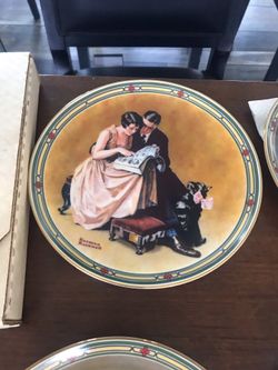 Norman Rockwell’s a couples commitment porcelain plate