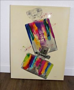 Chanel Dior Perfume Bottle Laminated Wall Canvas