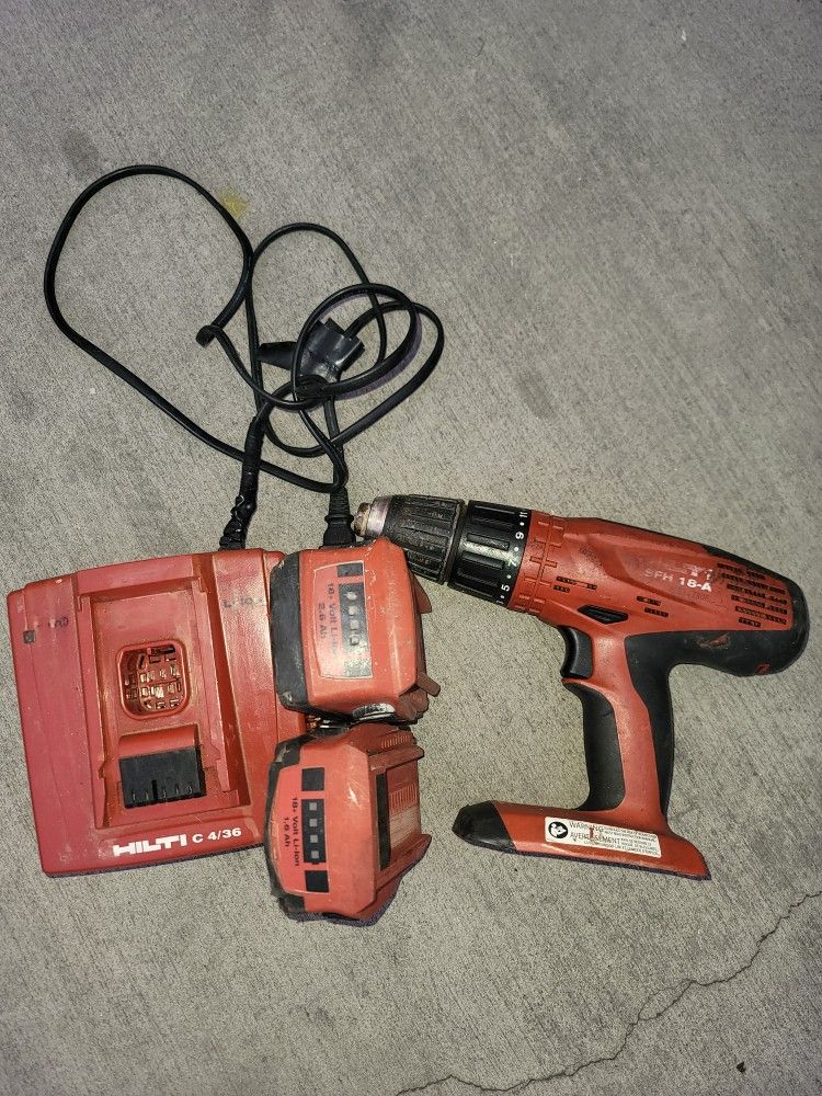 Hilti  Hammer 18v Drill set * 2 Batteries * Charger