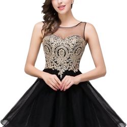 Juniors Homecoming HCO Prom Dress Black Embellished 